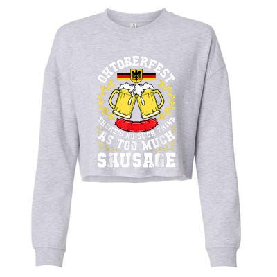 German Oktoberfest Funny Octoberfest Party Women Germany Cropped Pullover Crew