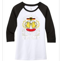 German Oktoberfest Funny Octoberfest Party Women Germany Women's Tri-Blend 3/4-Sleeve Raglan Shirt