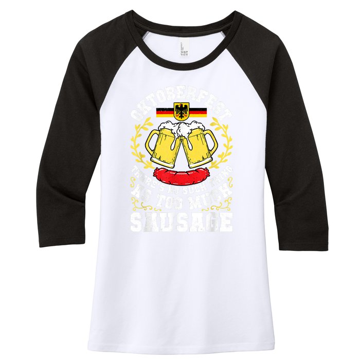 German Oktoberfest Funny Octoberfest Party Women Germany Women's Tri-Blend 3/4-Sleeve Raglan Shirt