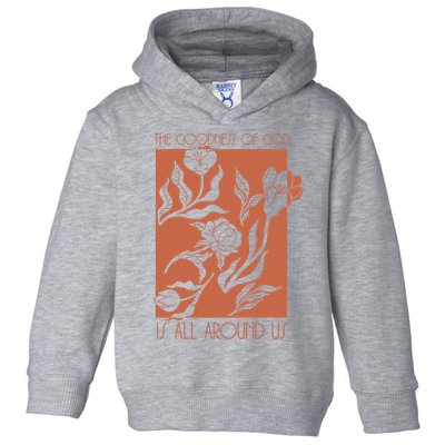 Goodness Of God Is All Around Us Toddler Hoodie