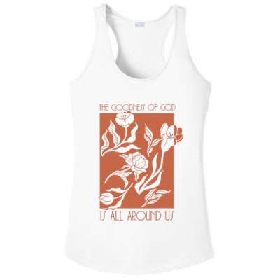Goodness Of God Is All Around Us Ladies PosiCharge Competitor Racerback Tank