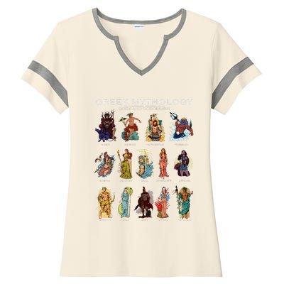 Gods Of Greek Mythology Ladies Halftime Notch Neck Tee