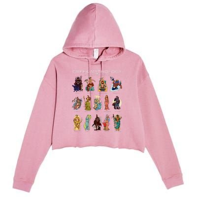 Gods Of Greek Mythology Crop Fleece Hoodie