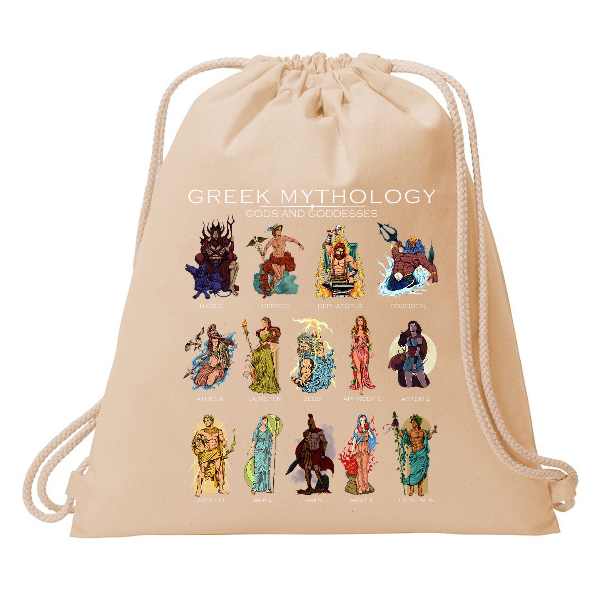 Gods Of Greek Mythology Drawstring Bag