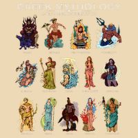 Gods Of Greek Mythology Drawstring Bag
