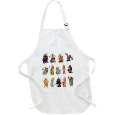 Gods Of Greek Mythology Full-Length Apron With Pockets