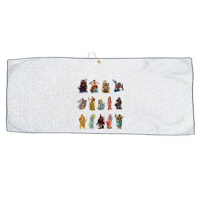 Gods Of Greek Mythology Large Microfiber Waffle Golf Towel