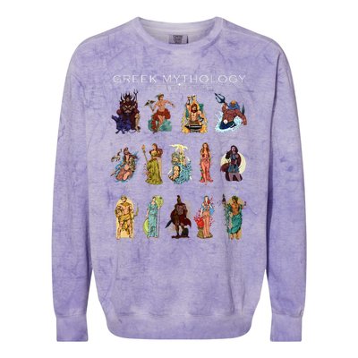 Gods Of Greek Mythology Colorblast Crewneck Sweatshirt