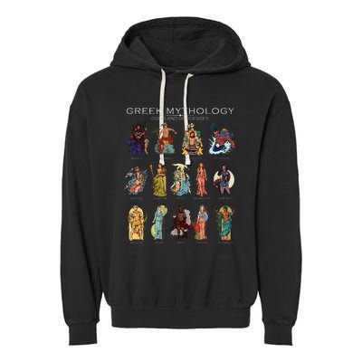 Gods Of Greek Mythology Garment-Dyed Fleece Hoodie