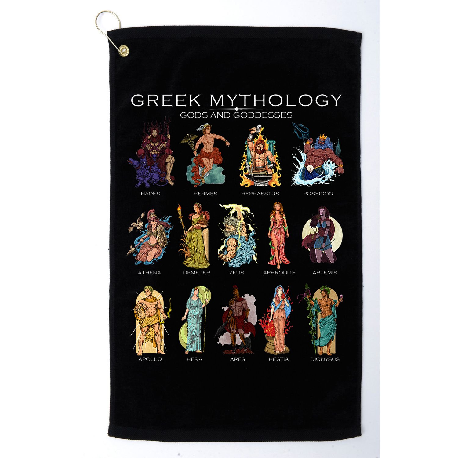 Gods Of Greek Mythology Golf Towel
