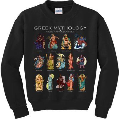 Gods Of Greek Mythology Kids Sweatshirt