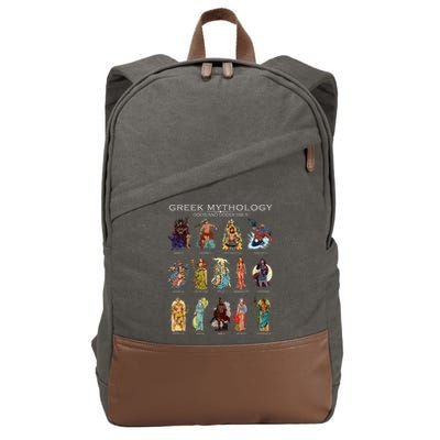 Gods Of Greek Mythology Cotton Canvas Backpack