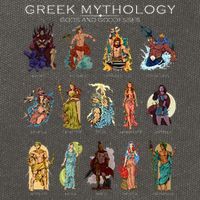Gods Of Greek Mythology Cotton Canvas Backpack