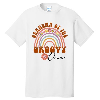 Grandma Of Groovy One Matching Family 1st Birthday Party Tall T-Shirt