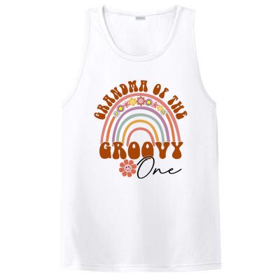 Grandma Of Groovy One Matching Family 1st Birthday Party PosiCharge Competitor Tank