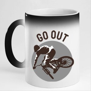 Go Out 11oz Black Color Changing Mug