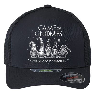 Game Of Gnomes Christmas Is Coming Funny Three Gnomes Xmas Cool Gift Flexfit Unipanel Trucker Cap