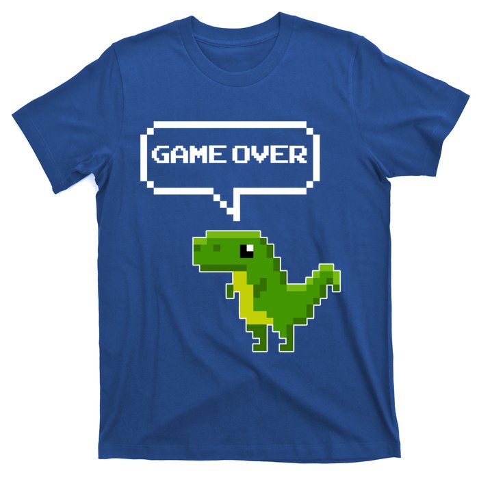 Game Over Gift Funny T Rex Dinosaur Vintage Retro Gaming Gift T-Shirt