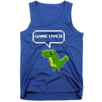 Game Over Gift Funny T Rex Dinosaur Vintage Retro Gaming Gift Tank Top