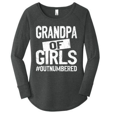 Grandpa Of Girl Outnumbered Funny Fathers Day Women's Perfect Tri Tunic Long Sleeve Shirt