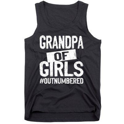 Grandpa Of Girl Outnumbered Funny Fathers Day Tank Top