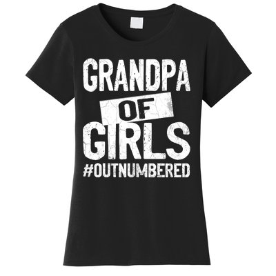 Grandpa Of Girl Outnumbered Funny Fathers Day Women's T-Shirt