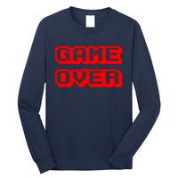 Game Over Gamer Videogamer Arcade Retro Vintage Fun Long Sleeve Shirt