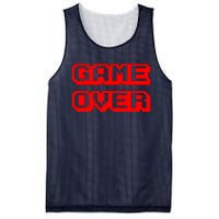 Game Over Gamer Videogamer Arcade Retro Vintage Fun Mesh Reversible Basketball Jersey Tank