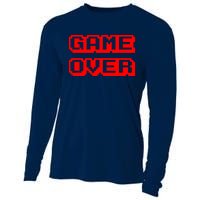 Game Over Gamer Videogamer Arcade Retro Vintage Fun Cooling Performance Long Sleeve Crew