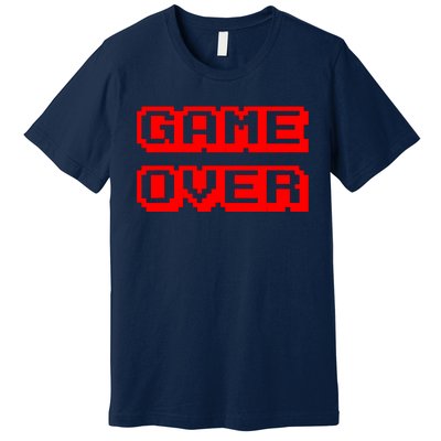 Game Over Gamer Videogamer Arcade Retro Vintage Fun Premium T-Shirt