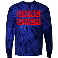 Game Over Gamer Videogamer Arcade Retro Vintage Fun Tie-Dye Long Sleeve Shirt