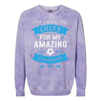 Grandma Or Grandpa Proud Soccer Colorblast Crewneck Sweatshirt