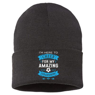 Grandma Or Grandpa Proud Soccer Sustainable Knit Beanie