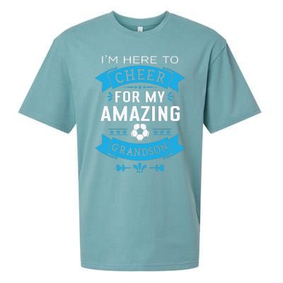 Grandma Or Grandpa Proud Soccer Sueded Cloud Jersey T-Shirt