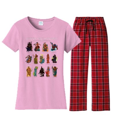 Gods Of Greek Mythology Women's Flannel Pajama Set