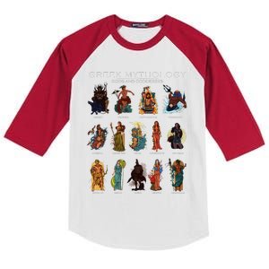 Gods Of Greek Mythology Kids Colorblock Raglan Jersey