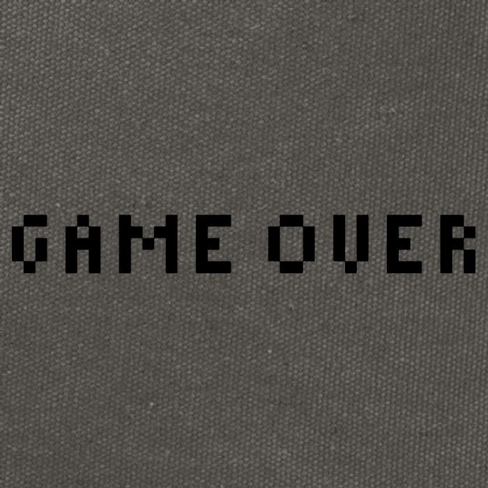 Game Over, Gamer Gift, Funny Gamer, Gamer Christmas Gift, Gamer, Video Game, Gaming 3 Cotton Canvas Backpack