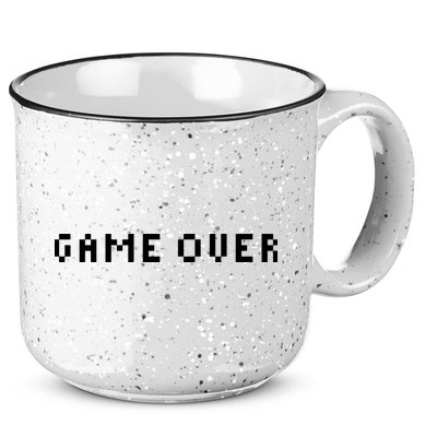 Game Over, Gamer Gift, Funny Gamer, Gamer Christmas Gift, Gamer, Video Game, Gaming 3 15oz Campfire Ceramic Mug