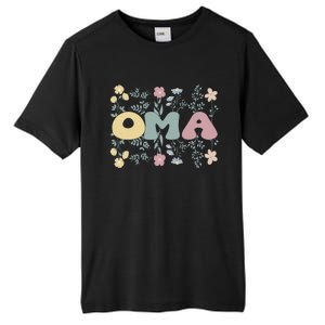 Groovy Oma Grandmother Flowers Oma Grandma Tall Fusion ChromaSoft Performance T-Shirt