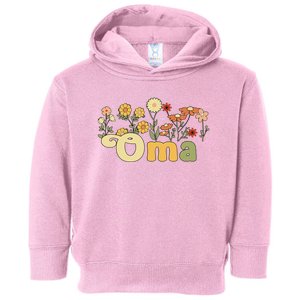 Groovy Oma Grandmother Flowers Oma Grandma Toddler Hoodie