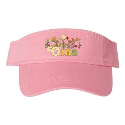 Groovy Oma Grandmother Flowers Oma Grandma Valucap Bio-Washed Visor