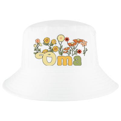 Groovy Oma Grandmother Flowers Oma Grandma Cool Comfort Performance Bucket Hat