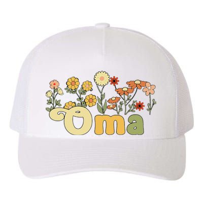 Groovy Oma Grandmother Flowers Oma Grandma Yupoong Adult 5-Panel Trucker Hat