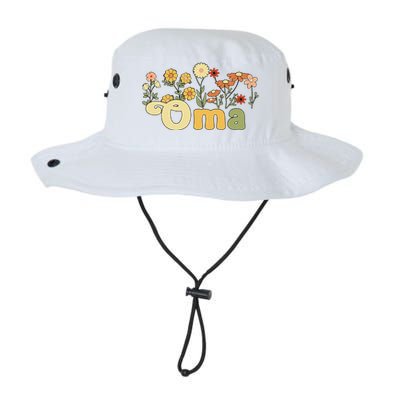 Groovy Oma Grandmother Flowers Oma Grandma Legacy Cool Fit Booney Bucket Hat