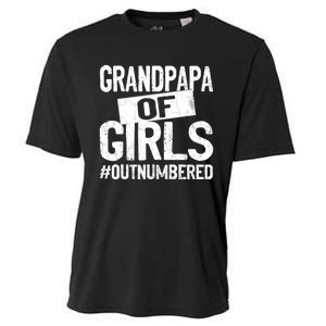 Grandpa Of Girls Outnumbered Funny Fathers Day Cooling Performance Crew T-Shirt