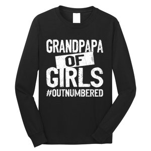 Grandpa Of Girls Outnumbered Funny Fathers Day Long Sleeve Shirt