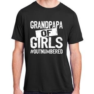 Grandpa Of Girls Outnumbered Funny Fathers Day Adult ChromaSoft Performance T-Shirt