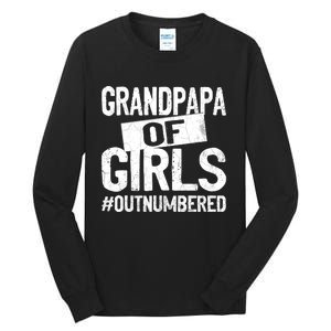 Grandpa Of Girls Outnumbered Funny Fathers Day Tall Long Sleeve T-Shirt