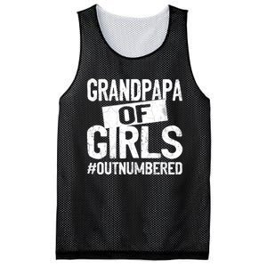 Grandpa Of Girls Outnumbered Funny Fathers Day Mesh Reversible Basketball Jersey Tank