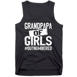 Grandpa Of Girls Outnumbered Funny Fathers Day Tank Top